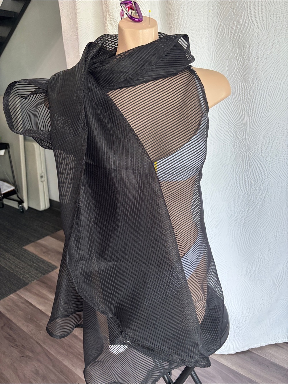 Black Sheer Lightweight Scarf - Women Accessories